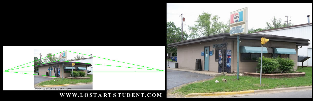 Introduction to drawing houses in 2 point perspective 